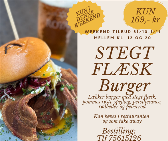 Stegt flæsk burger